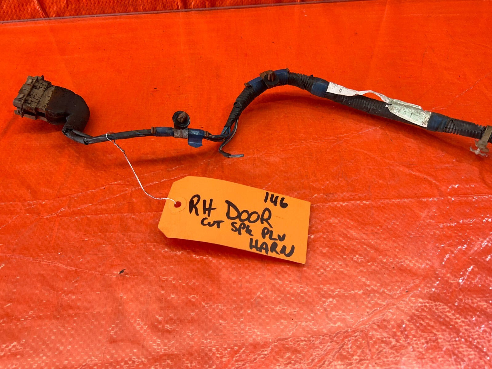 93 97 HONDA DEL SOL S PASSENGER RIGHT FRONT DOOR WIRING HARNESS WIRE LOOM #1467