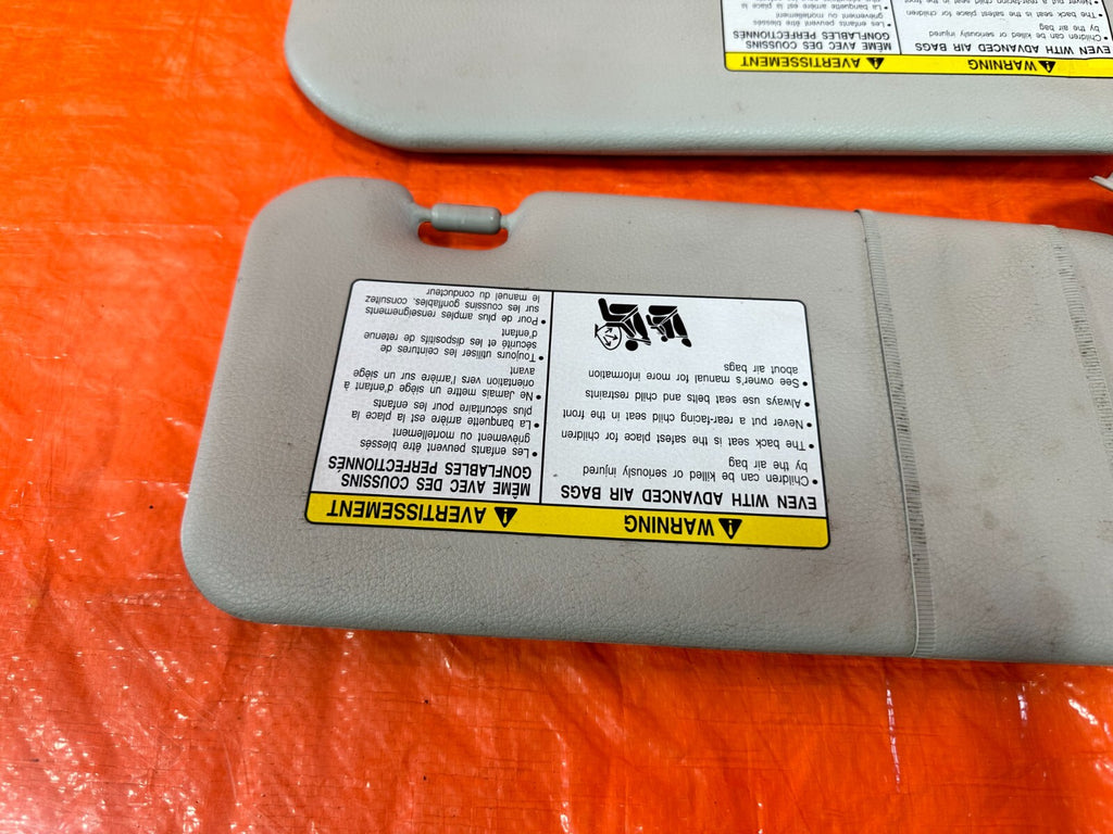 09 15 INFINITI G37 CONVERTIBLE   LEFT AND RIGHT SUN VISORS PAIR SET OEM #2781