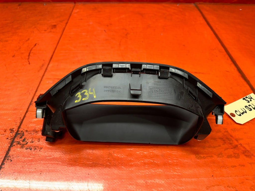 13 15 HONDA CIVIC SI 4D 2.4L GAUGE CLUSTER BEZEL TRIM W/ RED PUSH START OEM #3347