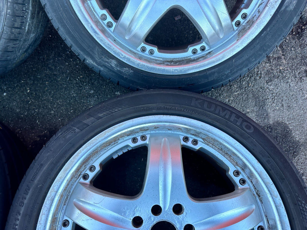 92 96 HONDA PRELUDE   5 SPOKE WHEELS AND TIRES   17 INCH   #2738