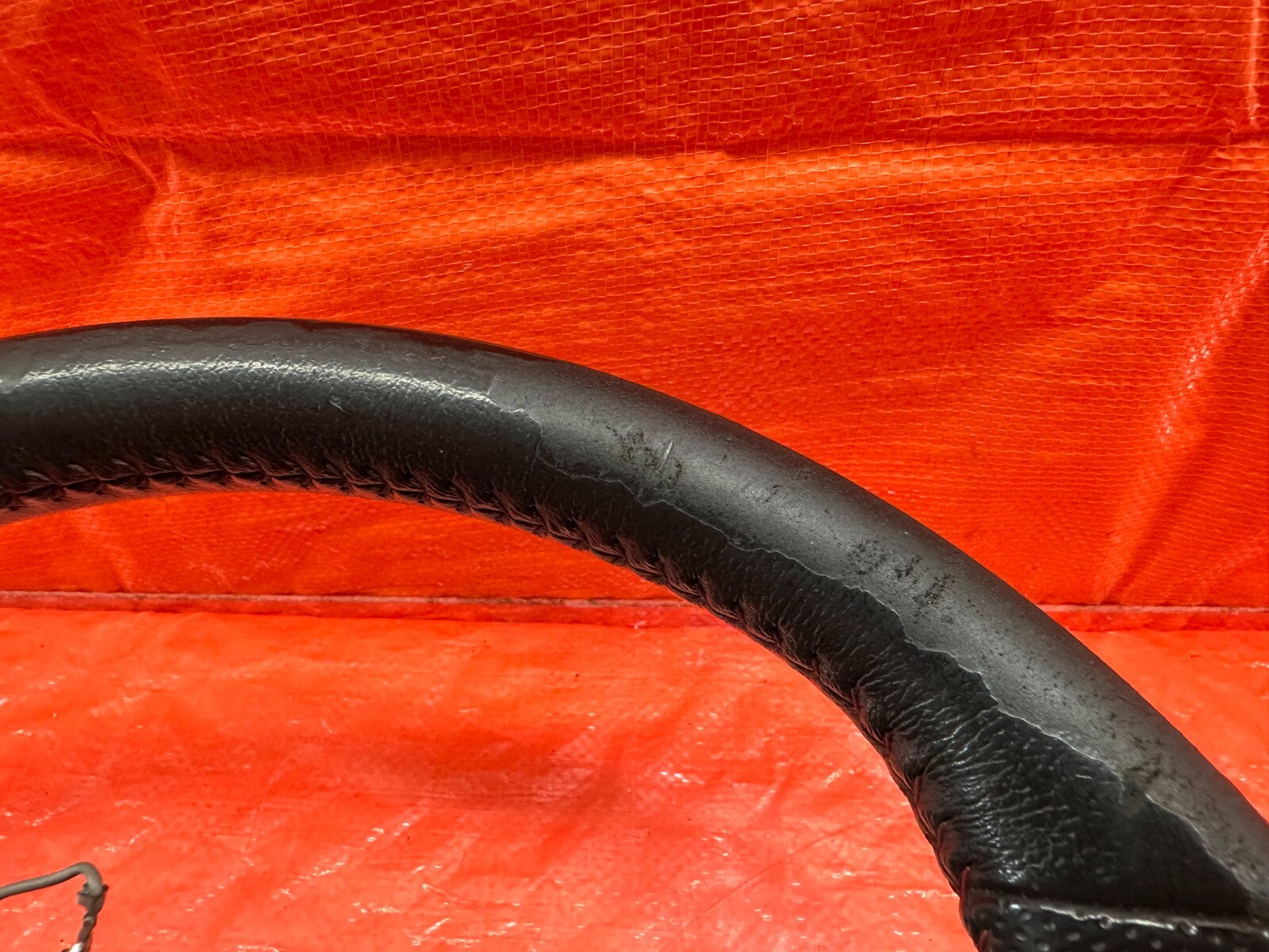 15 20 SUBARU WRX STI   STEERING WHEEL   BLACK LEATHER WRAP   OEM FACTORY #1828