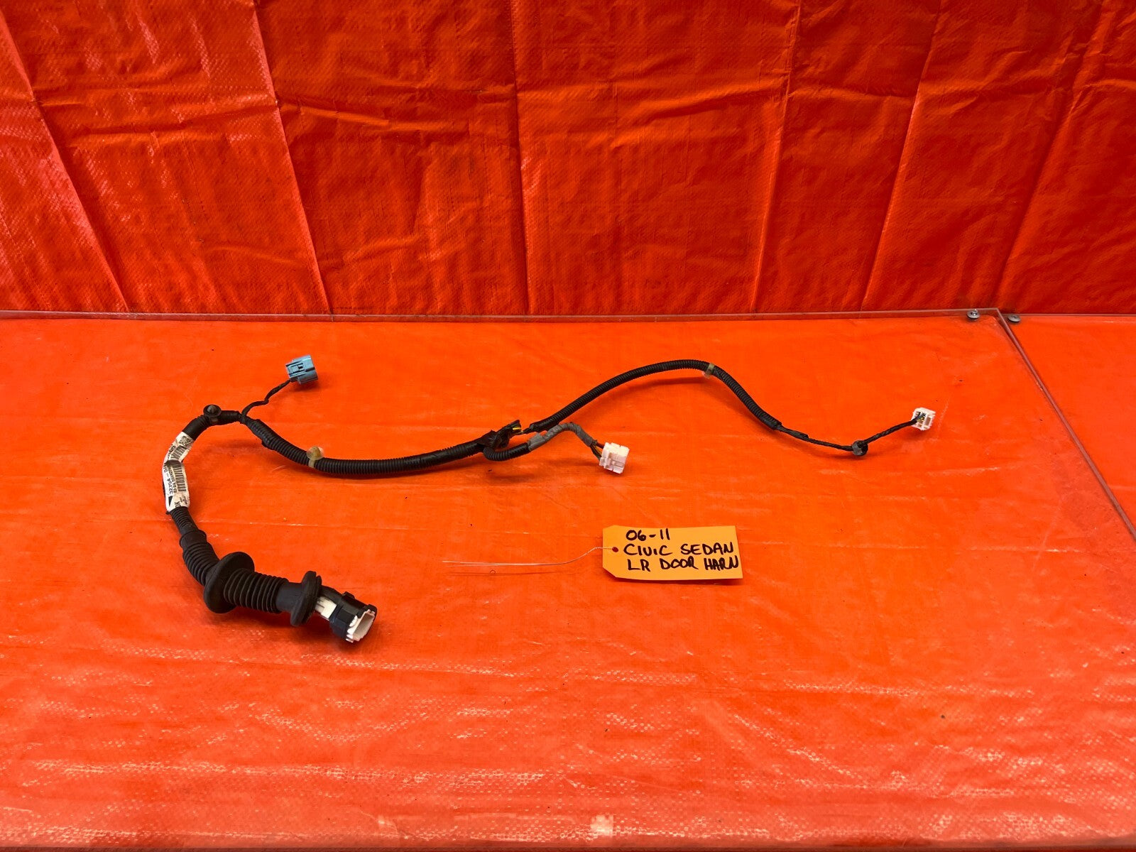 06 11 HONDA CIVIC SEDAN   DRIVER LEFT REAR DOOR SPEAKER WINDOW WIRE HARNESS #1510