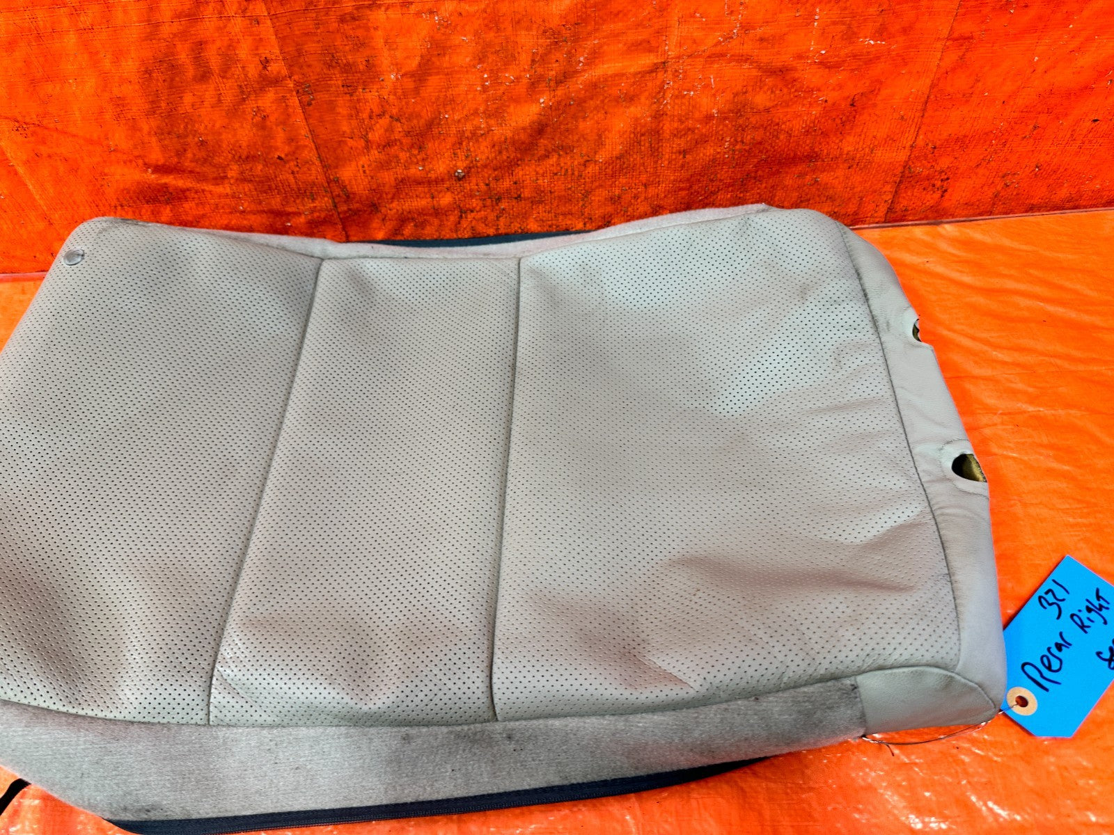 09 10 ACURA TSX   DRIVER LEFT REAR UPPER SEAT SKIN WRAP GRAY OEM 3213