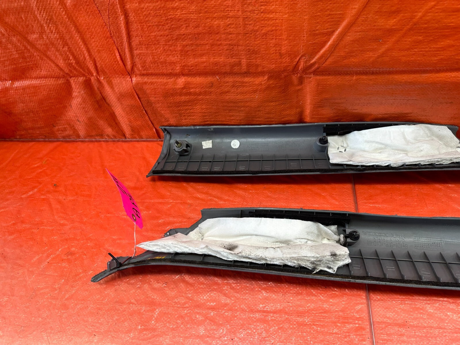 04 08 ACURA TL   LEFT AND RIGHT INTERIOR A PILLARS   MOONLAKE GRAY COLOR OEM 23412