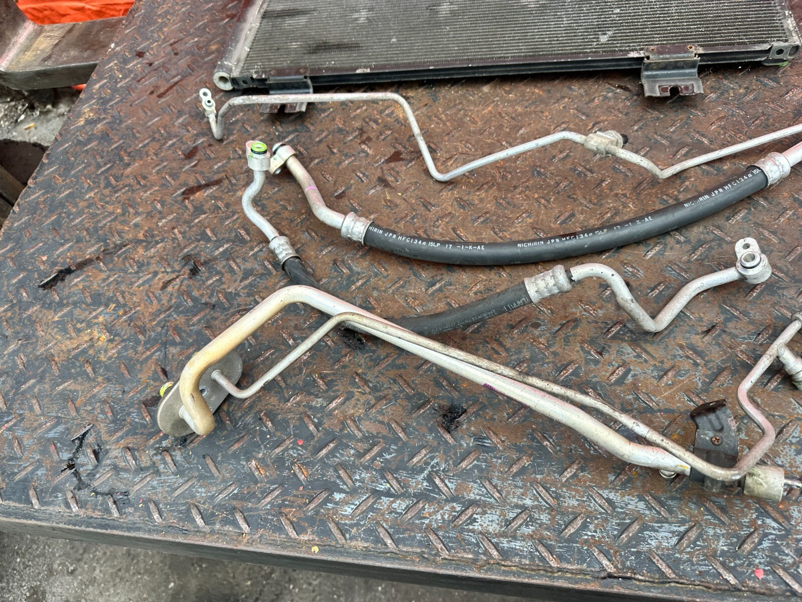 09 14 ACURA TSX 2.4L   AC LINE SET LINES PIPES HOSES W/ CONDENSER & FAN OEM #2794