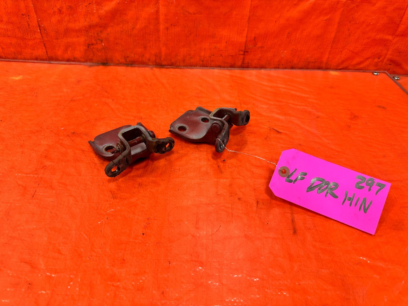 90 00 HONDA CIVIC SEDAN DRIVER LEFT FRONT DOOR HINGE SET UPPER LOWER OEM 2970