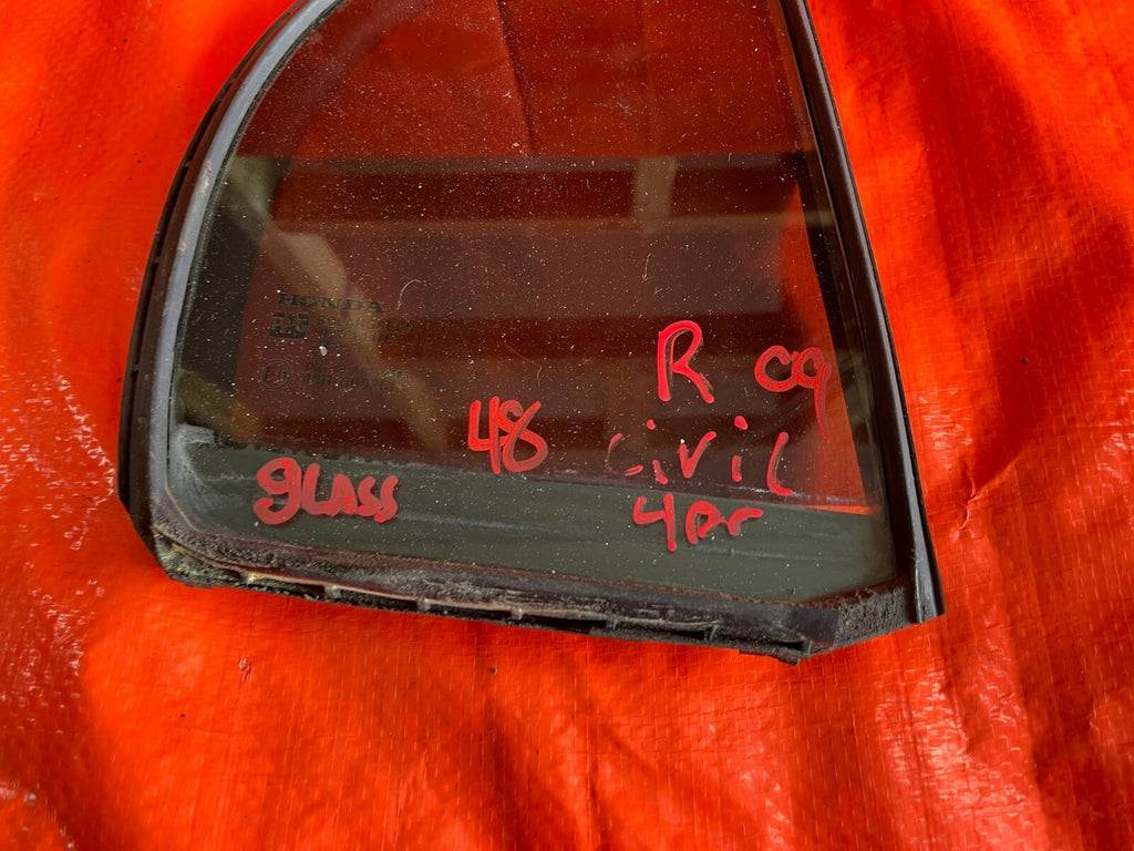 06 11 HONDA CIVIC SEDAN 4 DOOR   PASSENGER RIGHT REAR   QUARTER GLASS   OEM OE2