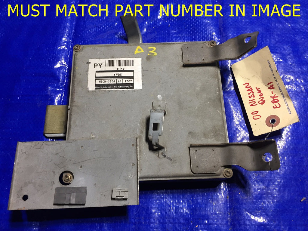 OEM 2000 NISSAN QUEST ENGINE COMPUTER ECU ECM BRAIN EBX MODULE MECM C706 A10