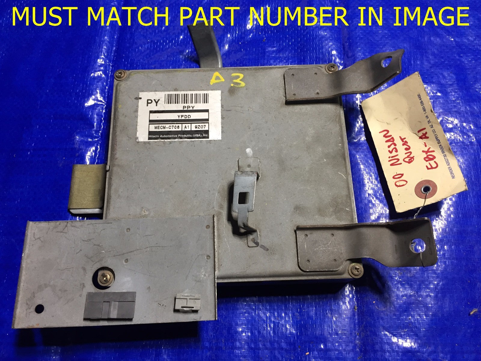 OEM 2000 NISSAN QUEST ENGINE COMPUTER ECU ECM BRAIN EBX MODULE MECM C706 A10