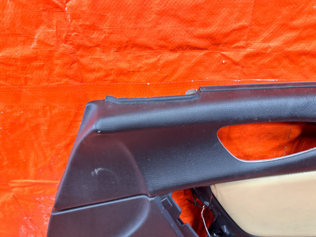 07 11 MAZDA RX8 RX 8   PASSENGER RIGHT DOOR PANEL TRIM CARD   BLACK TAN OEM 3036
