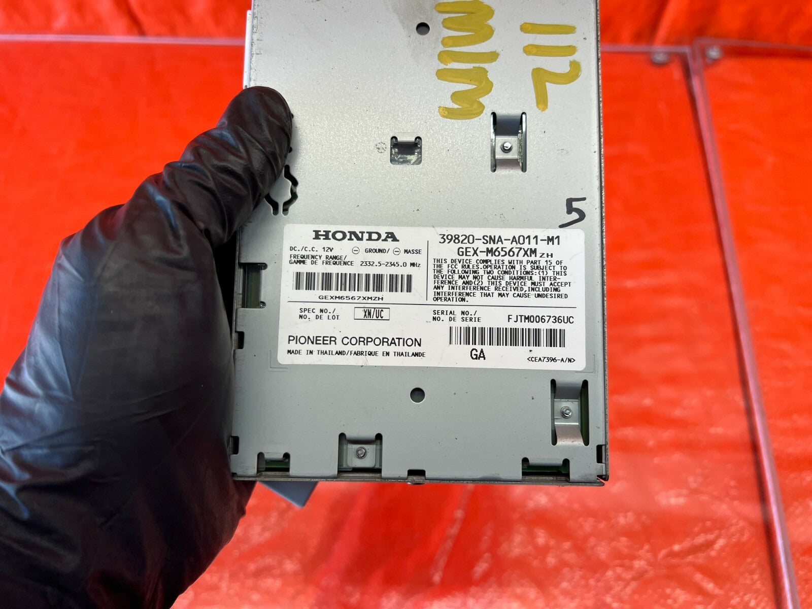 07 08 HONDA CIVIC SEDAN   SI EX HYBRID   XM SATELLITE RADIO MODULE   OEM #1123