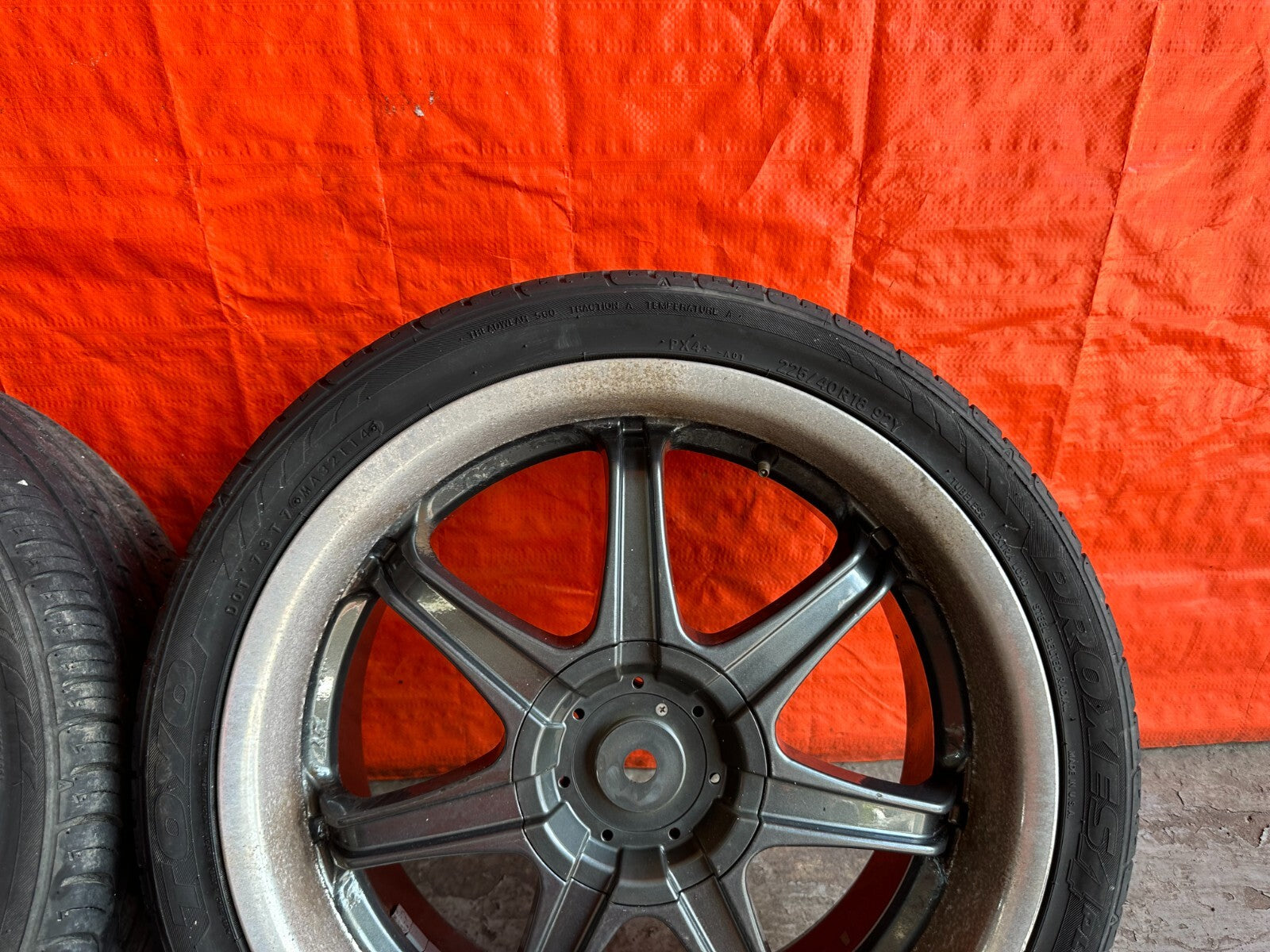 97 01 HONDA PRELUDE   UNKNOWN BRAND   7 SPOKE   18 INCH WHEELS W/ TIRES   #2103