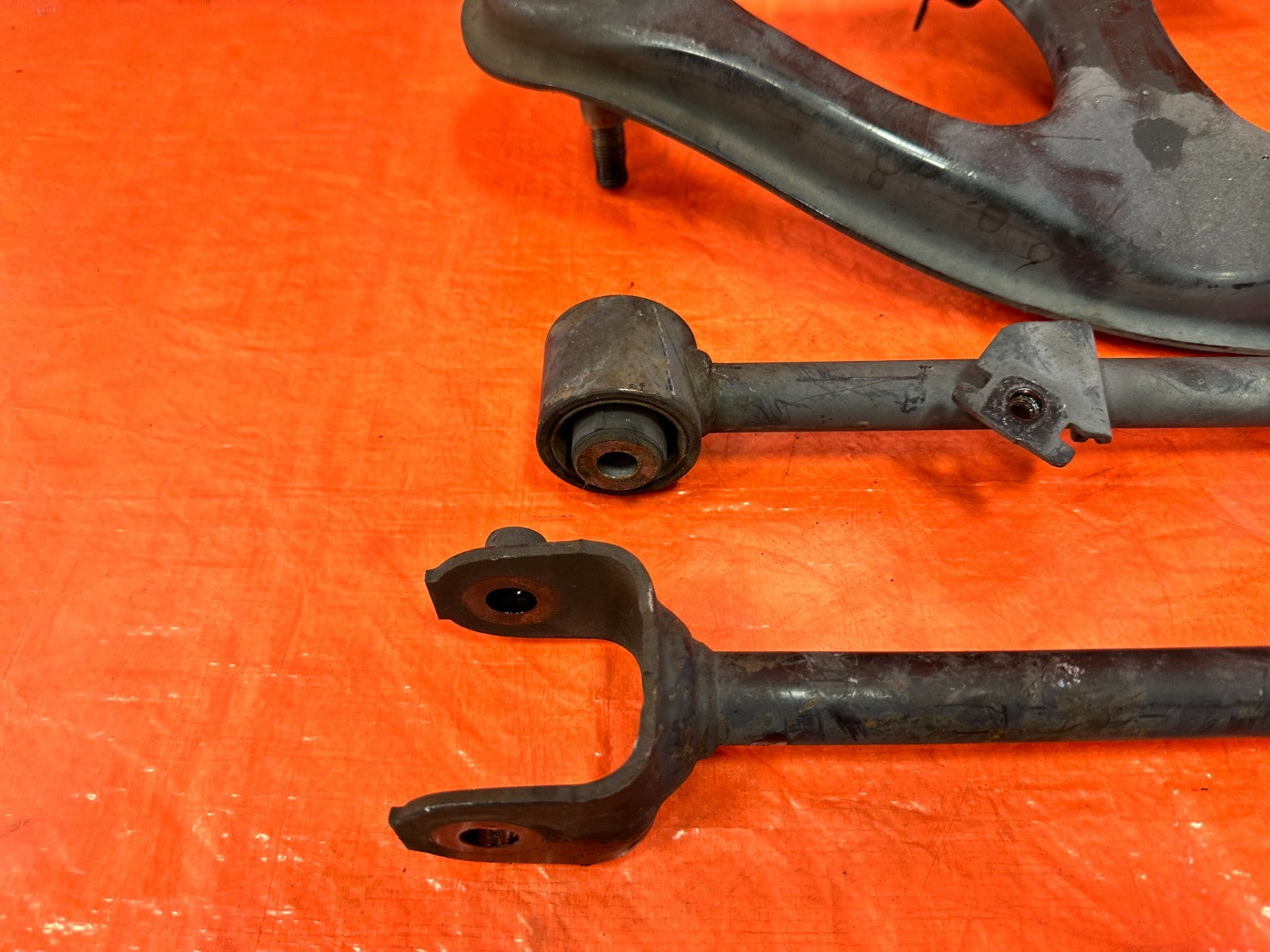 09 14 ACURA TSX   DRIVER LEFT REAR CONTROL ARMS UPPER  LOWER SET OF 3   OEM #3213