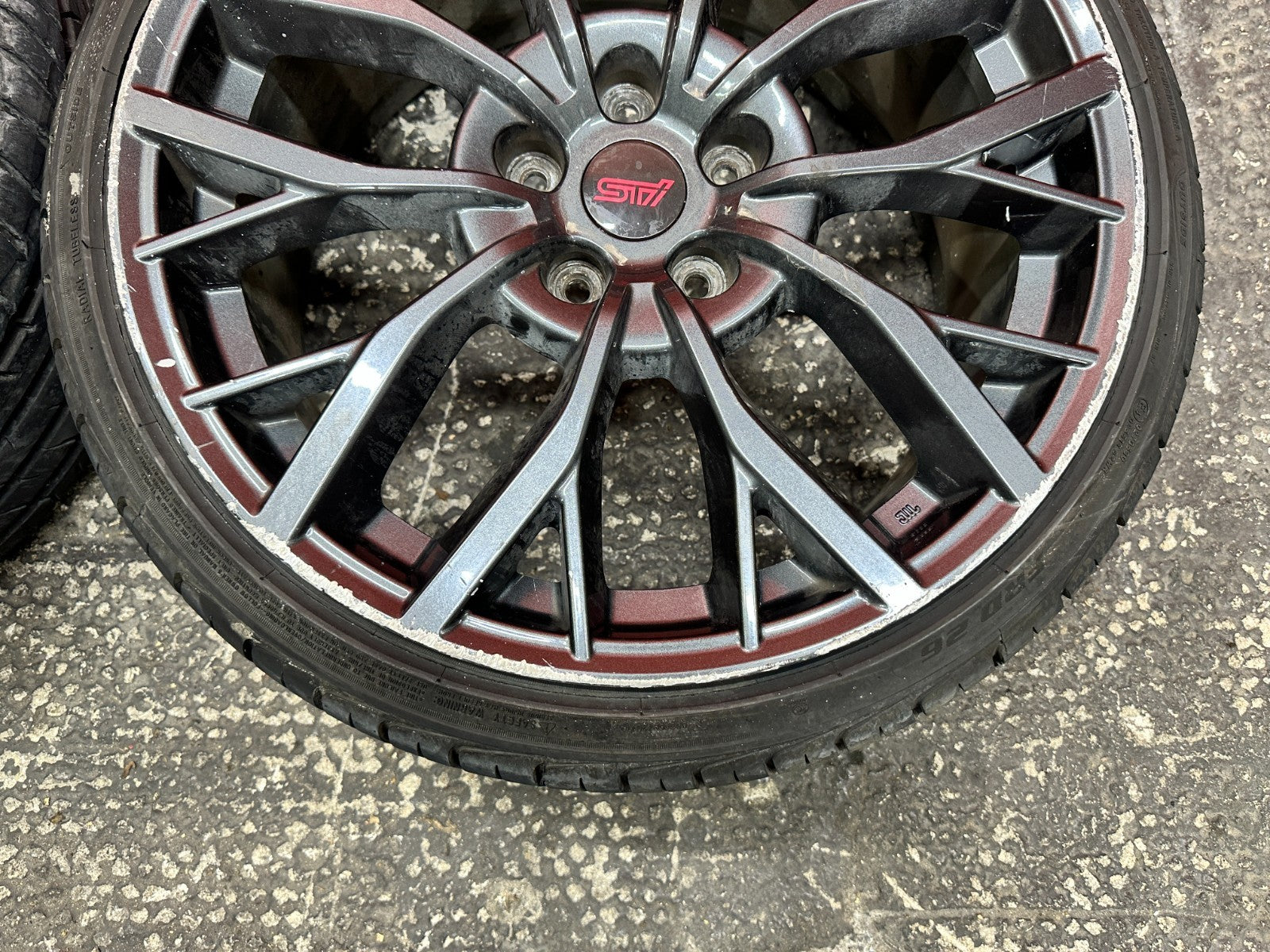 15-20 SUBARU WRX STI 4D 2.5L EJ257 18" ALLOY WHEELS RIMS TIRE SET SET OF 4 OEM6
