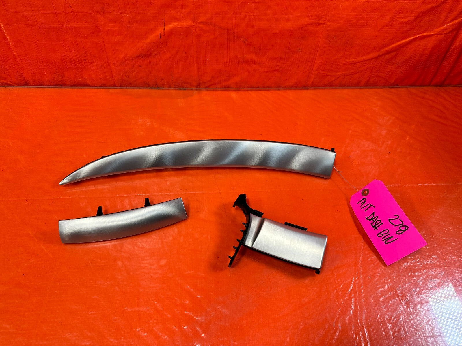08 15 INFINITI G37 Q60   DASHBOARD TRIM DASH BOARD PANEL CHROME 3 PIECE INSERT0