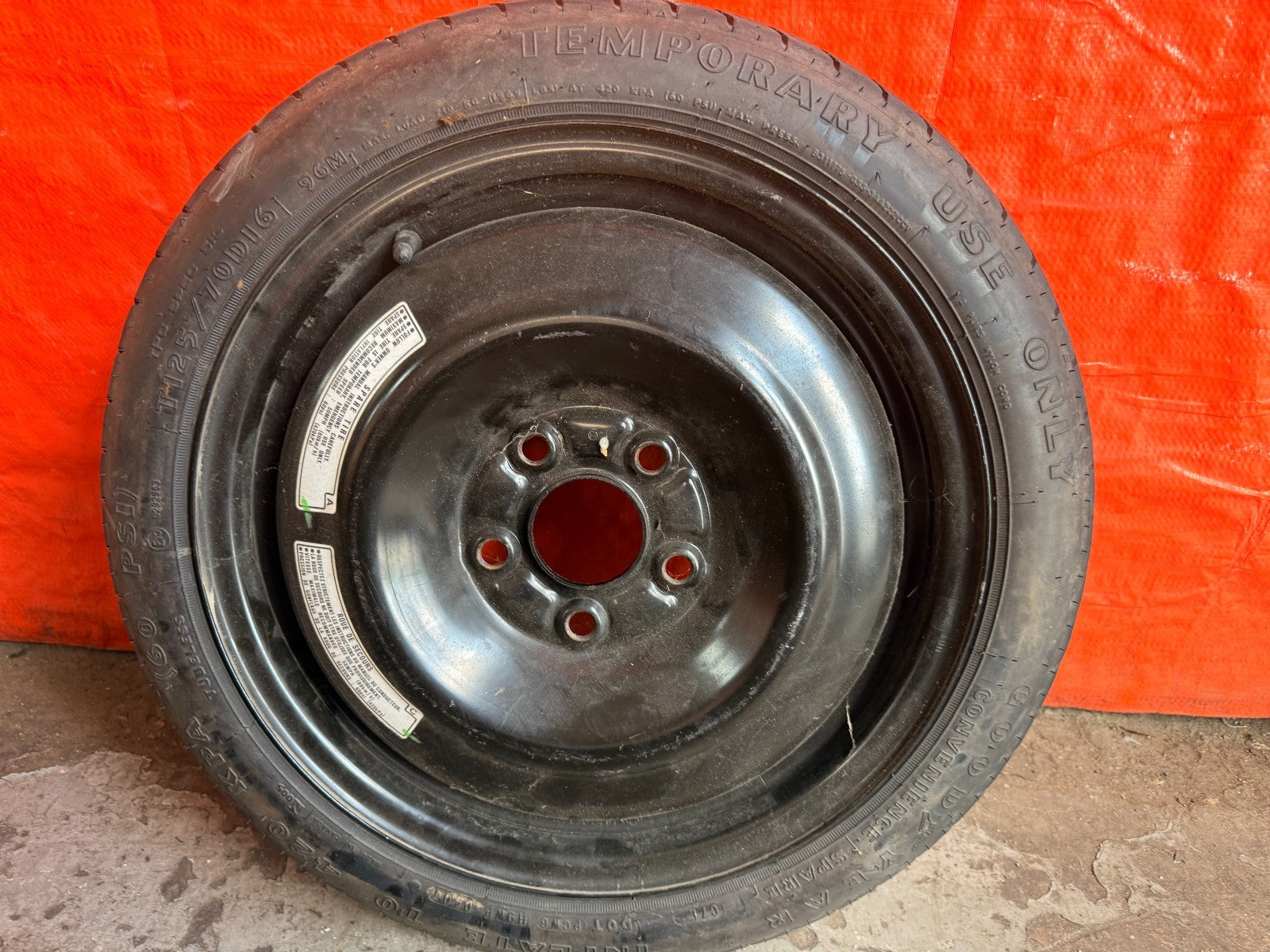 04 14 TSX / 02 06 RSX TYPE S 13 15 ILX / 06 15 CIVIC SI SPARE TIRE WHEEL RIM #FA5
