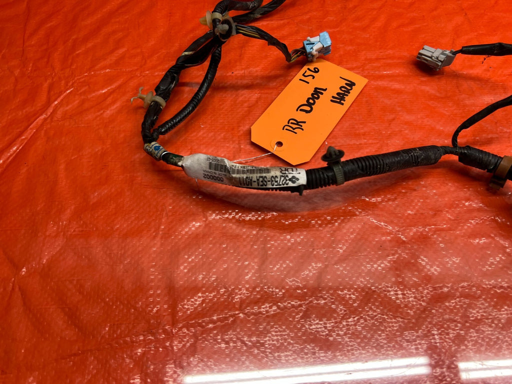 2005 05 ACURA TSX   DOOR WIRING HARNESS WIRE LOOM   PASSENGER RIGHT REAR OEM 1566