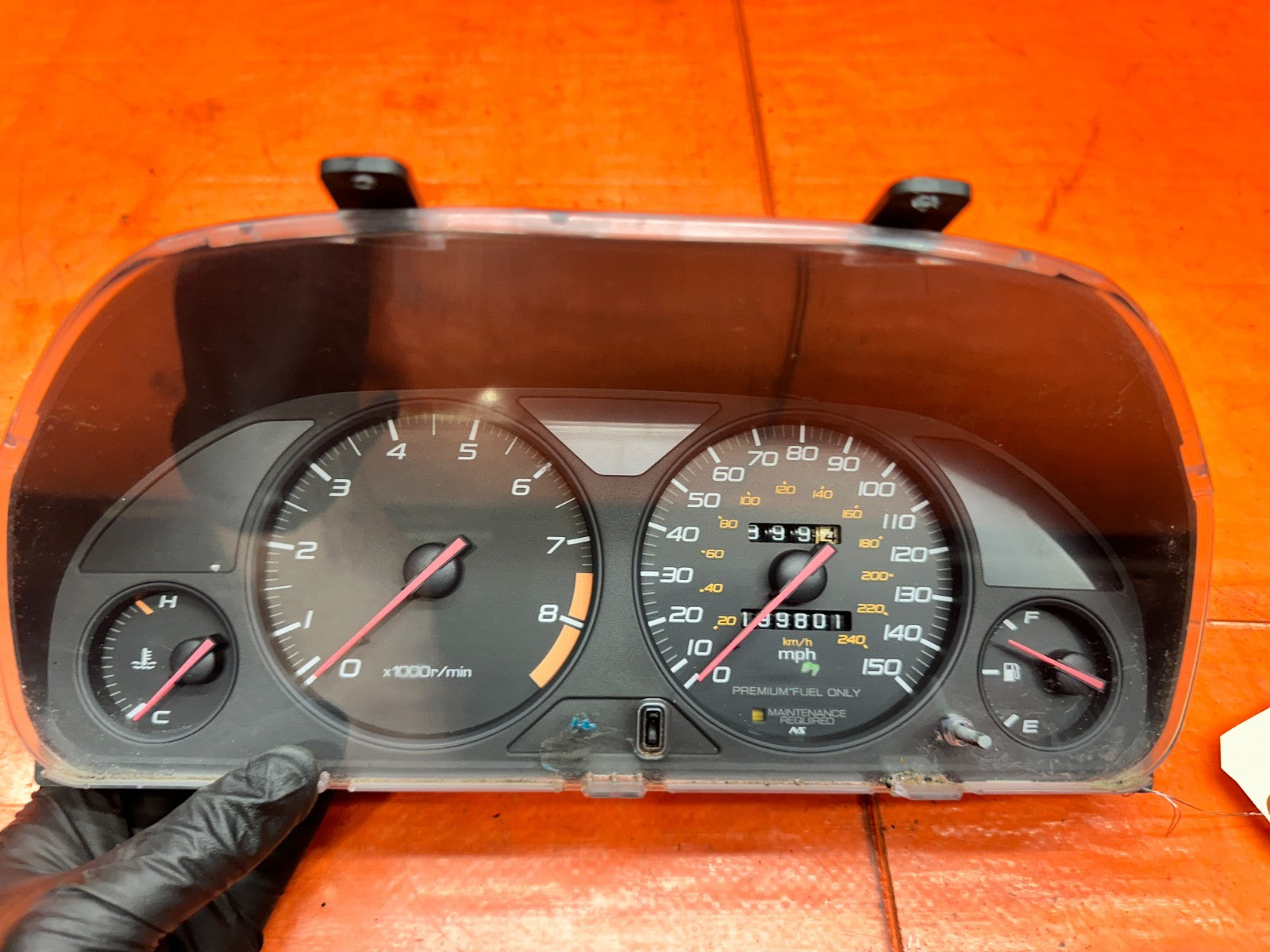 97 01 HONDA PRELUDE 2.2L MT MANUAL SPEEDOMETER INSTRUMENT GAUGE CLUSTER #3369