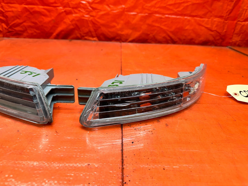 98 01 ACURA INTEGRA AFTERMARKET CLEAR FRONT BUMPER TURN SIGNAL LIGHTS #3313