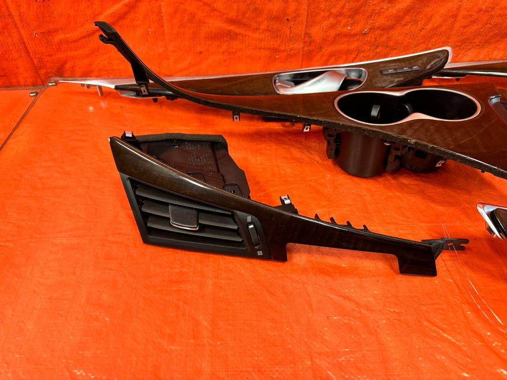 14 20 INFINITI Q50 WOOD GRAIN INTERIOR TRIM CUP HOLDERS DOOR PANEL AC VENTS OEM4