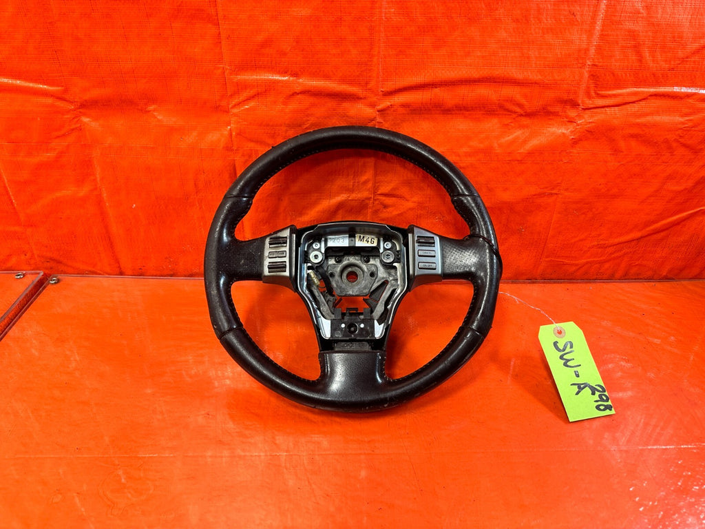 05 07 INFINITI G35 COUPE   STEERING WHEEL   BLACK LEATHER WRAP   OEM #2980