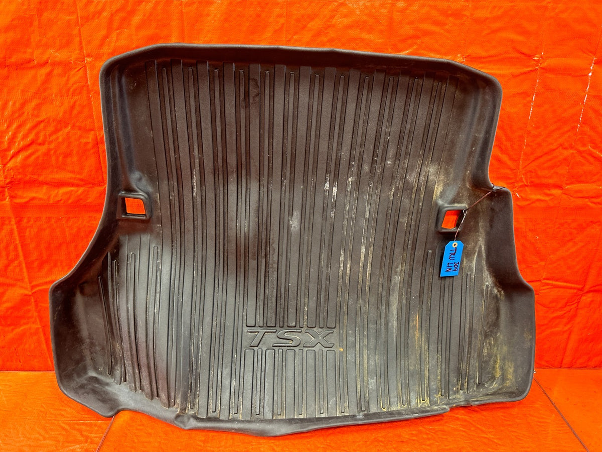 04-08 ACURA TSX - TSX LOGO - ALL WEATHER RUBBER TRUNK MAT LINER LINING - OEM 3040