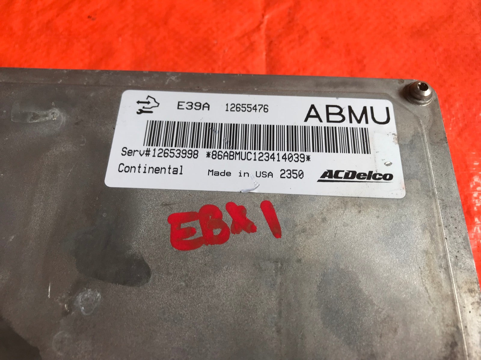 OEM CHEVROLET CHEVY ENGINE COMPUTER ECU ECM EBX   PART # 12655476 ABMU1