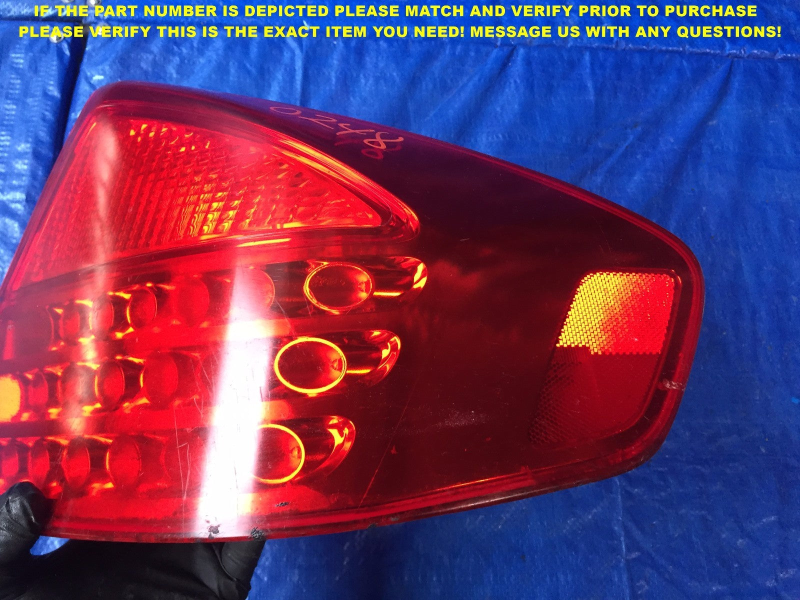 OEM 2003 2004 03 03 INFINITI  G35 4 DOOR SEDAN PASSENGER RIGHT TAIL LIGHT 7B4