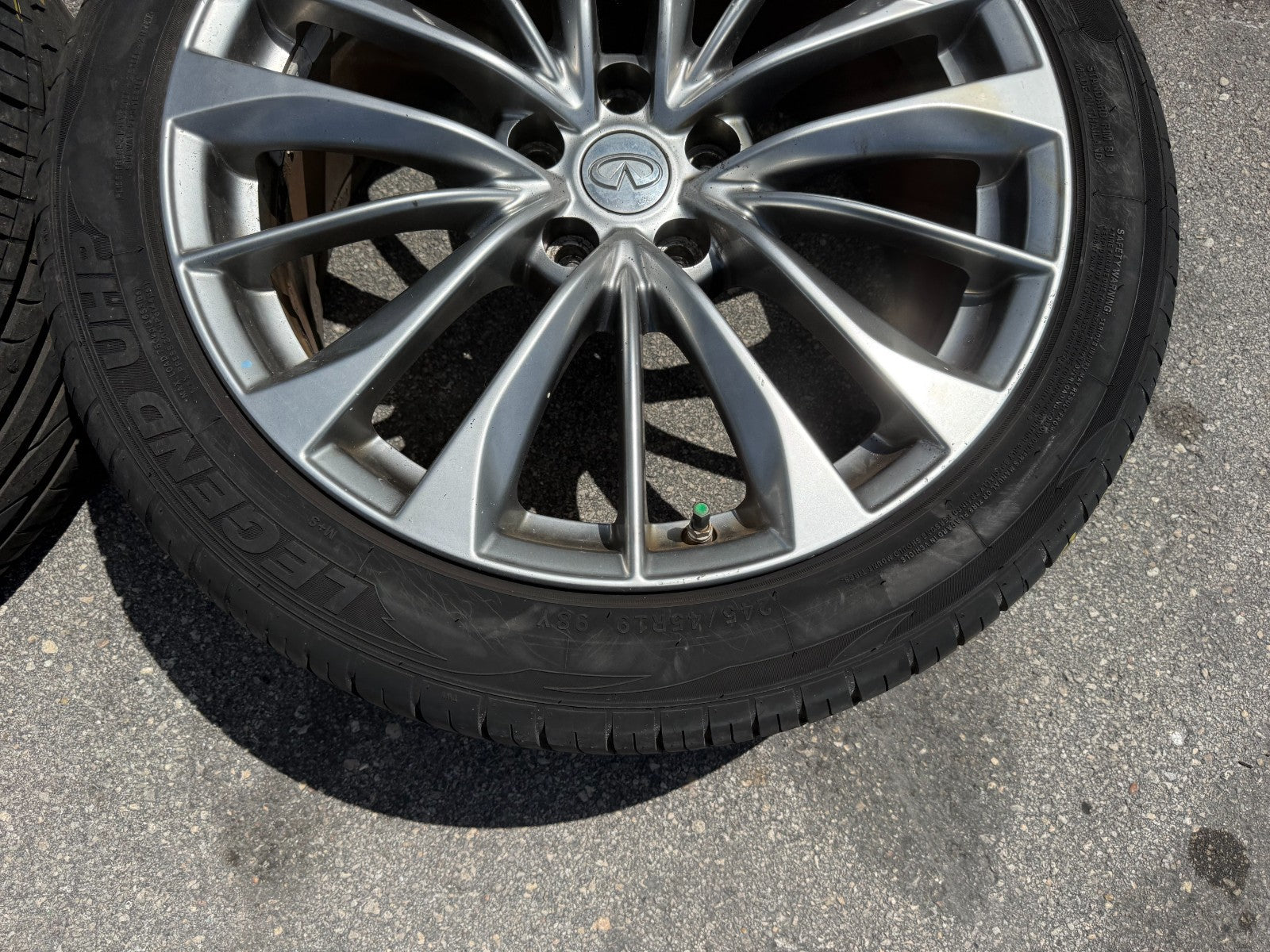 08 15 INFINITI G37 & Q60 SPORT MODEL 19 INCH 15 SPOKE ENKEI WHEELS RIMS OEM #3282