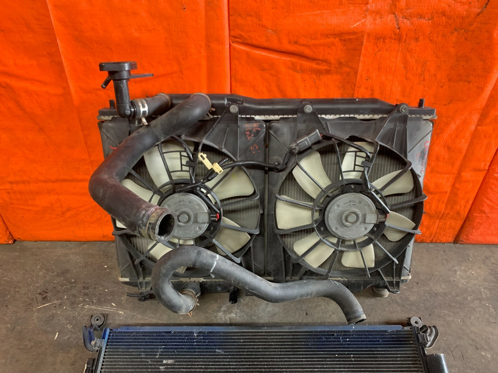 2006 06 HONDA CIVIC SI OEM COOLING KIT AC LINES RADIATOR CONDENSER FAN LINE FANS3