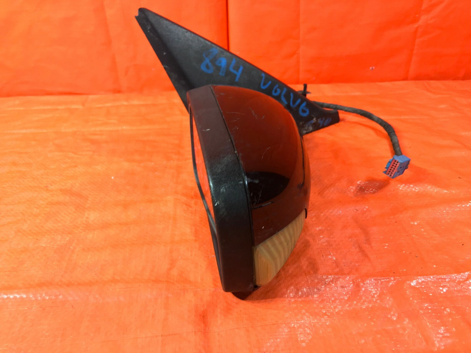 OEM 2004 04 VOLVO S40 PASSENGER RIGHT SIDE VIEW MIRROR BLACK E11 015850 6