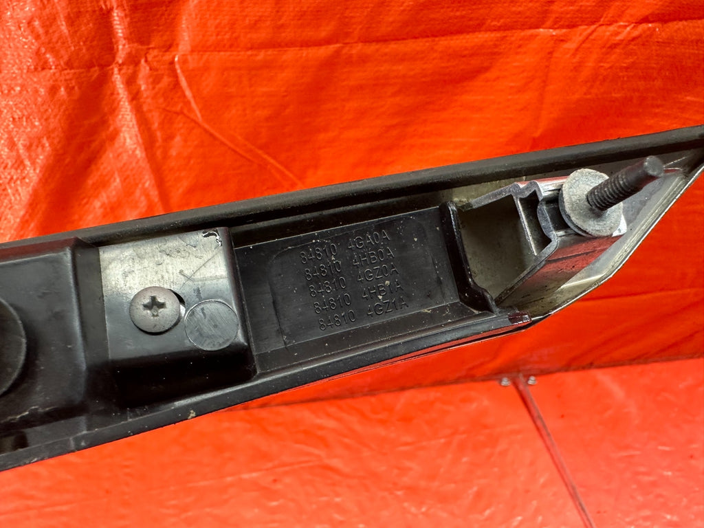 14 17 INFINITI Q50   REAR UPPER TRUNK TRIM W/ BACK UP CAMERA & INFINITI TEXT OEM17