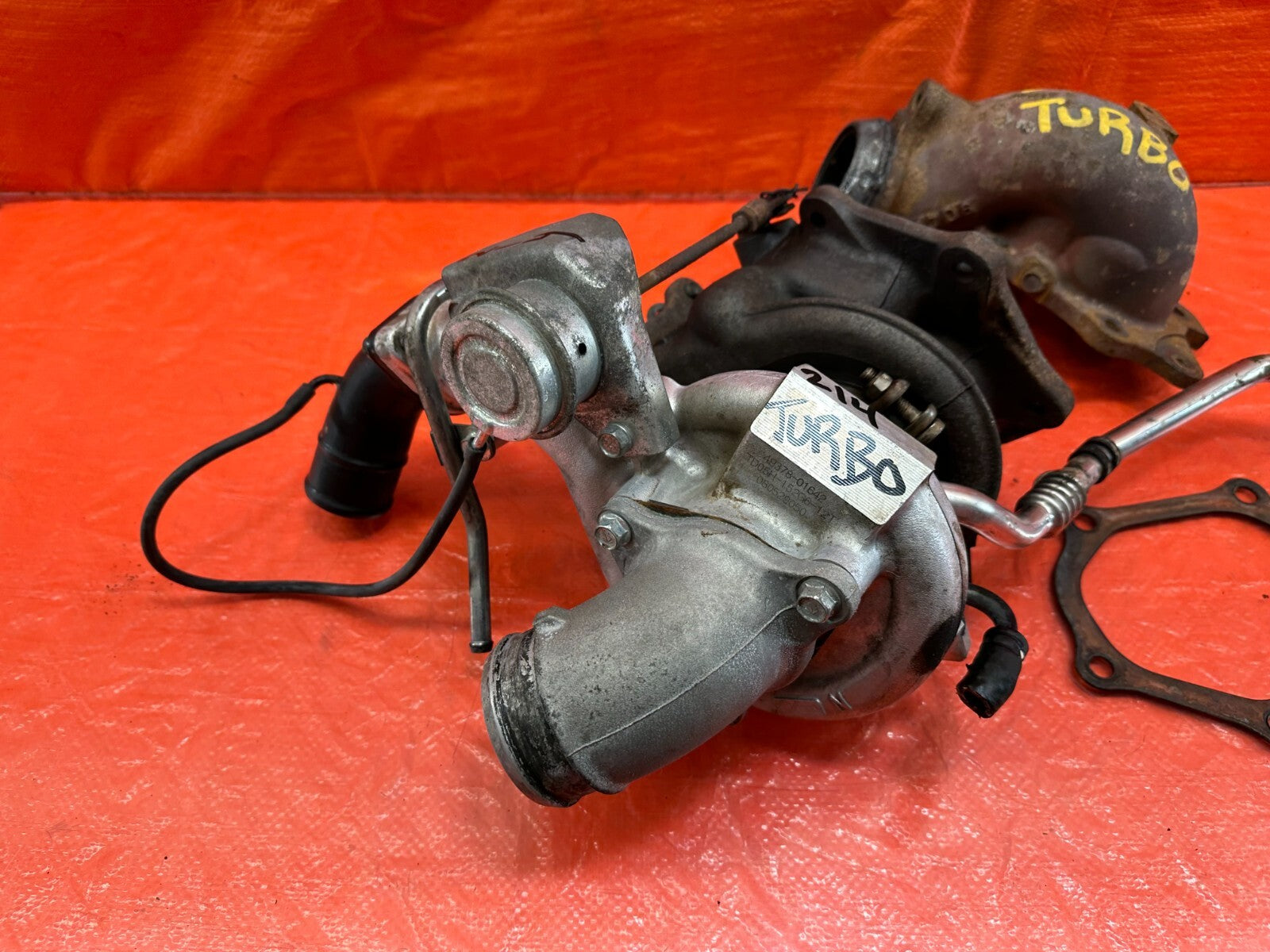 08 15 LANCER EVOLUTION X EVO 10   4B11T FACTORY TURBO CHARGER SET UP   OEM #2149
