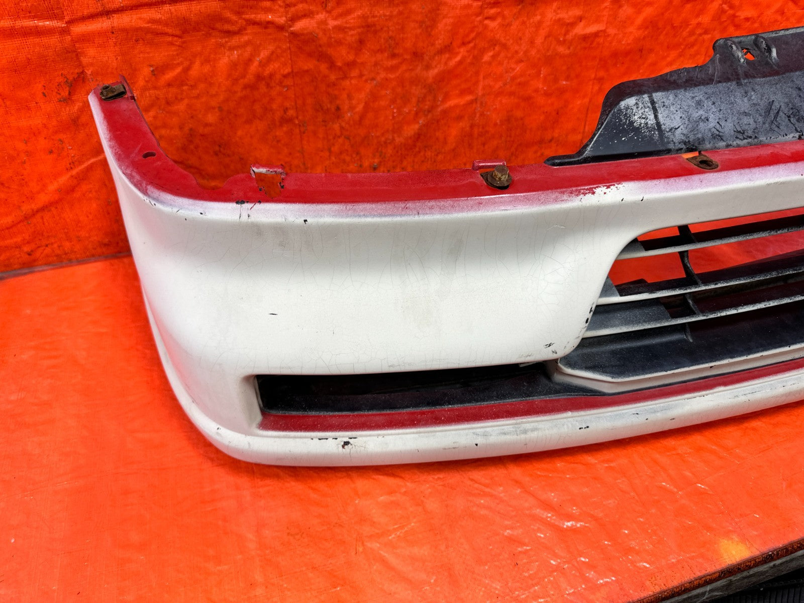 90 91 HONDA CIVIC HATCHBACK FRONT BUMPER COVER W/ RE BAR AND LIGHTS COMPLETE OEM15
