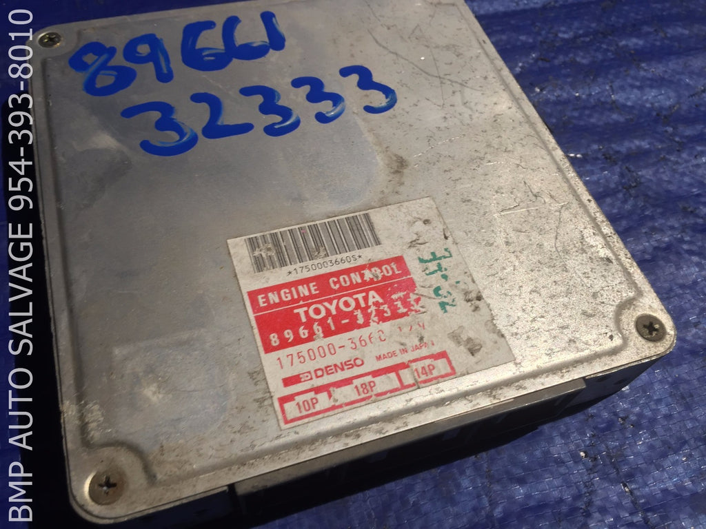 OEM 1990 TOYOTA CAMRY ECU # 89661 32333 ENGINE COMPUTER BRAIN ECM #1112 #W2T61