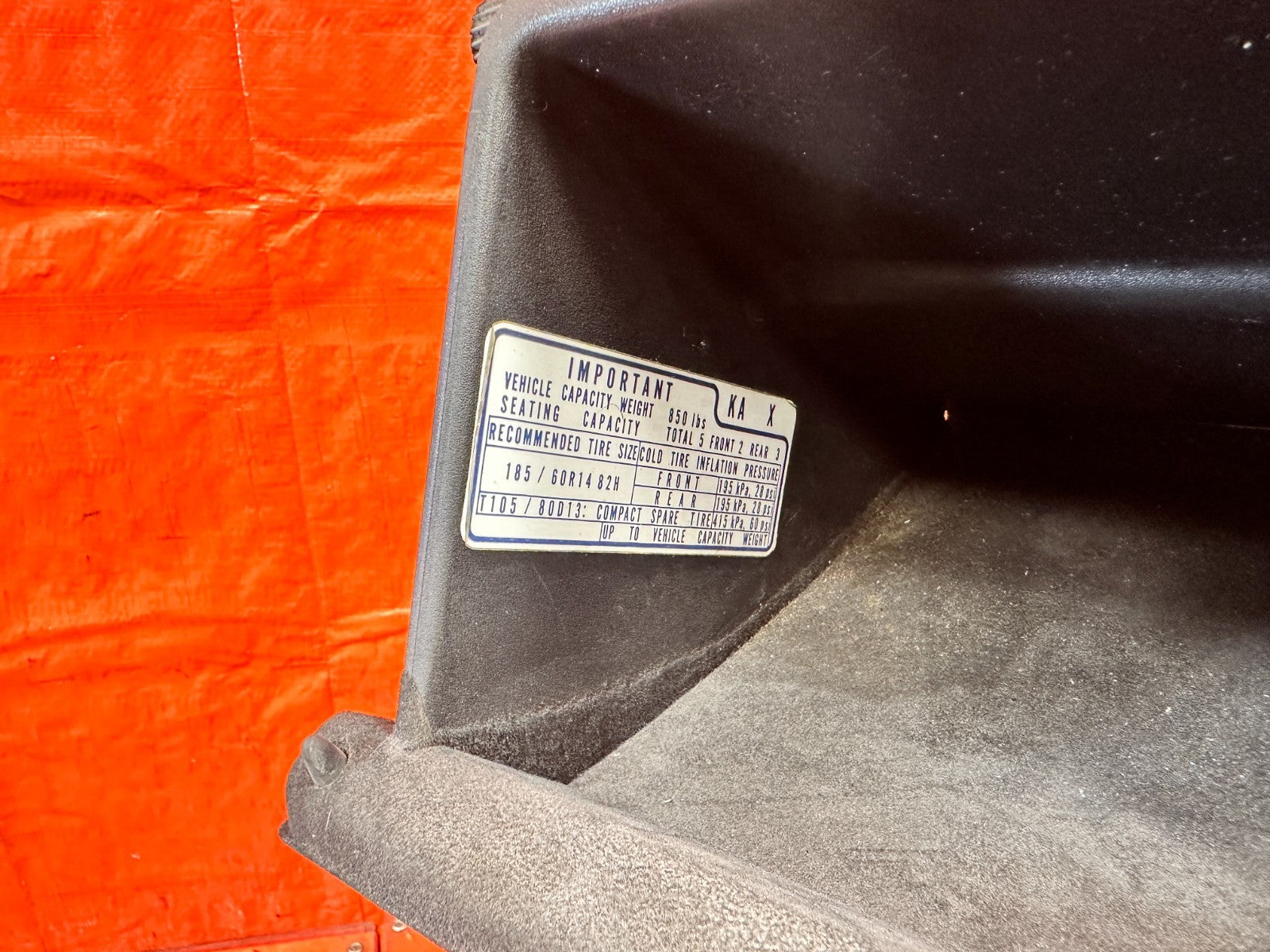 90 91 HONDA CIVIC HATCHBACK   GLOVE BOX DASH BOARD TRIM PANEL   OEM 3256