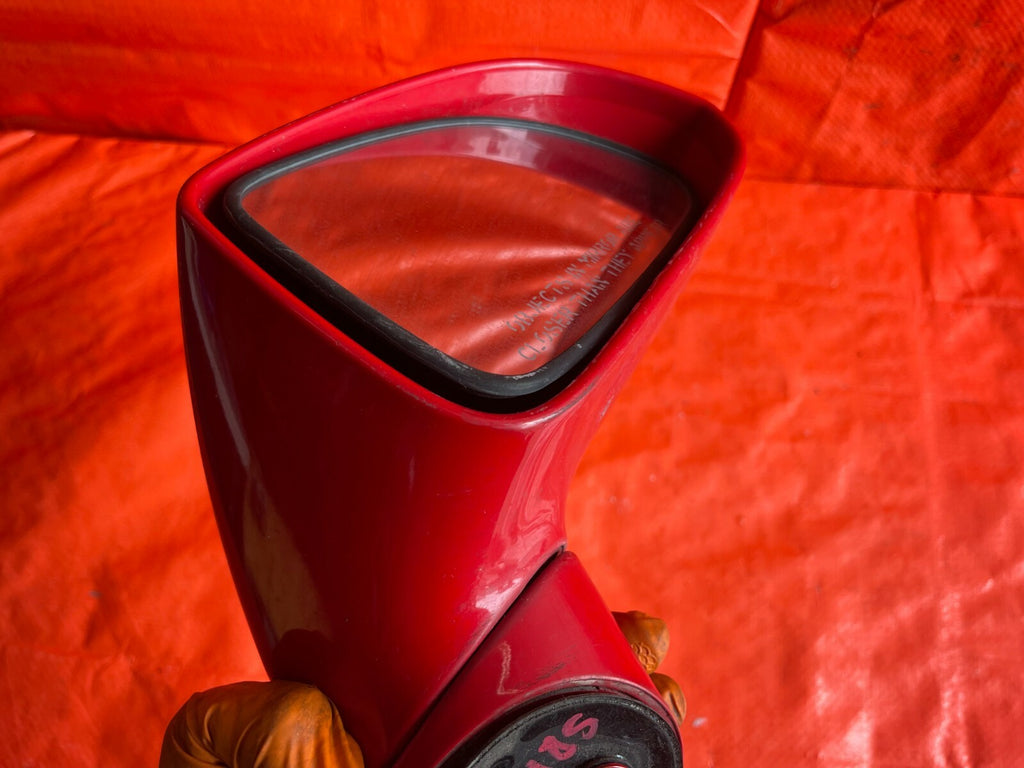 00 09 HONDA S2000   PASSENGER RIGHT SIDE VIEW MIRROR   RED FADED   3 PIN   OEM 9
