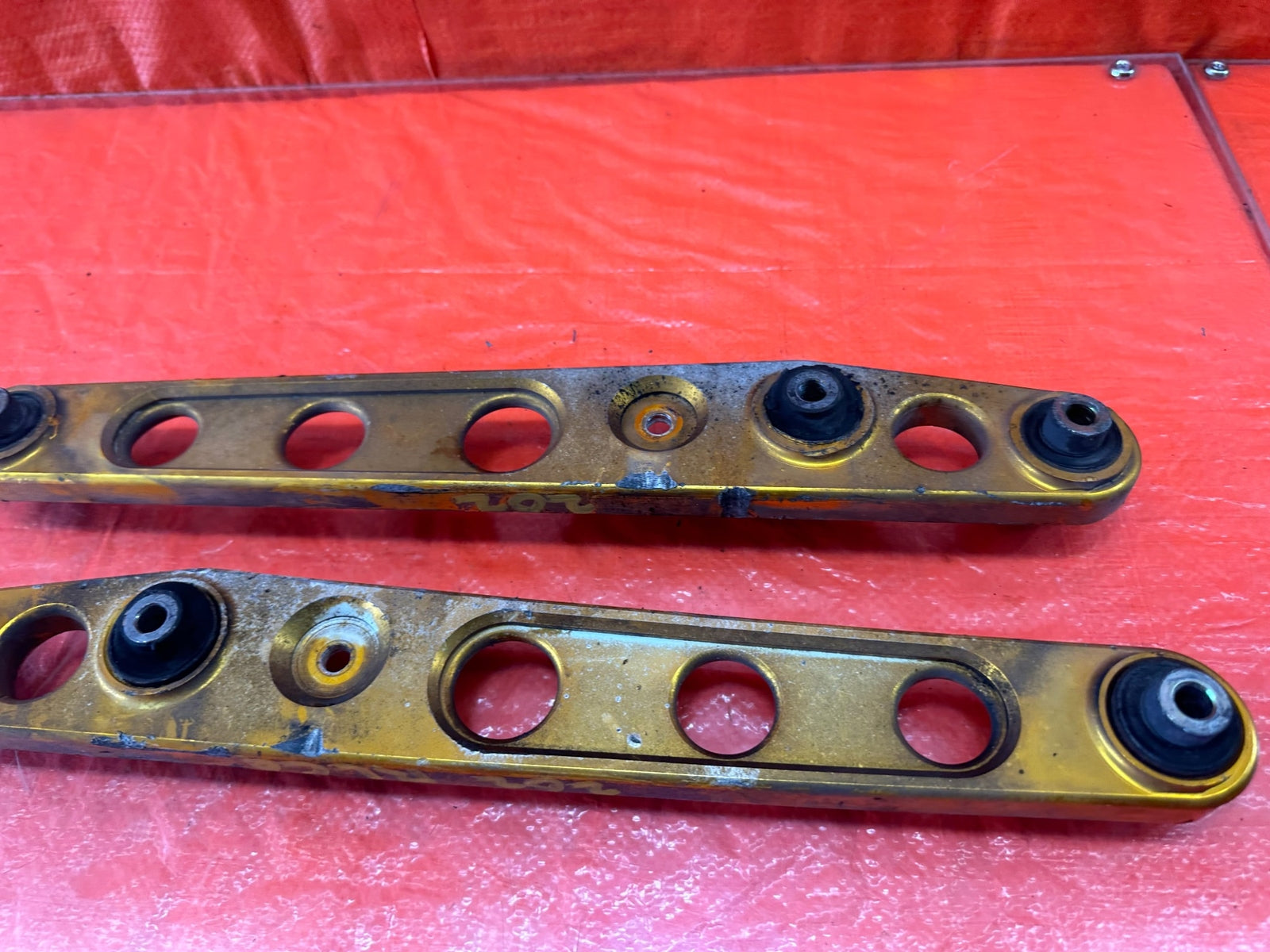 96 00 HONDA CIVIC   ALUMINUM REAR LOWER CONTROL ARMS GOLD COLOR   #20210