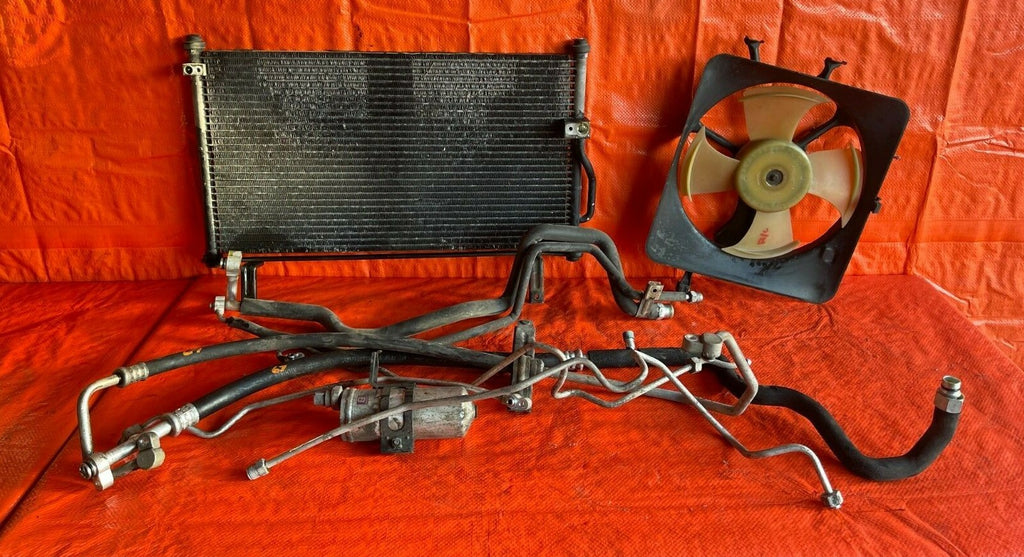 97 01 HONDA CR V CRV COMPLETE AIR CONDITIONING AC LINE SET W/ CONDENSER FAN #6711