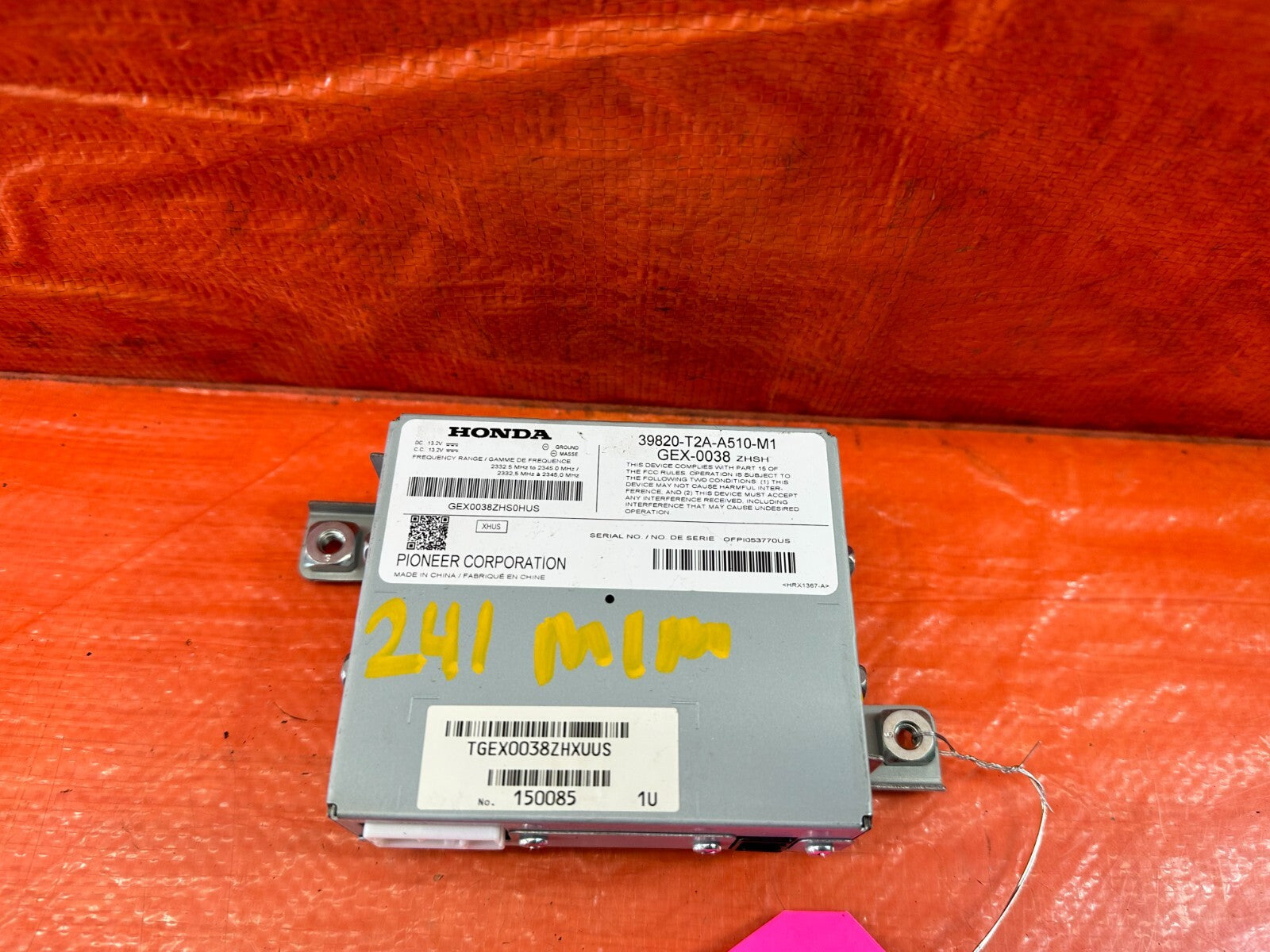 14 15 HONDA ACCORD SEDAN EX L   SATELLITE TUNER RADIO MODULE   OEM FACTORY #2411