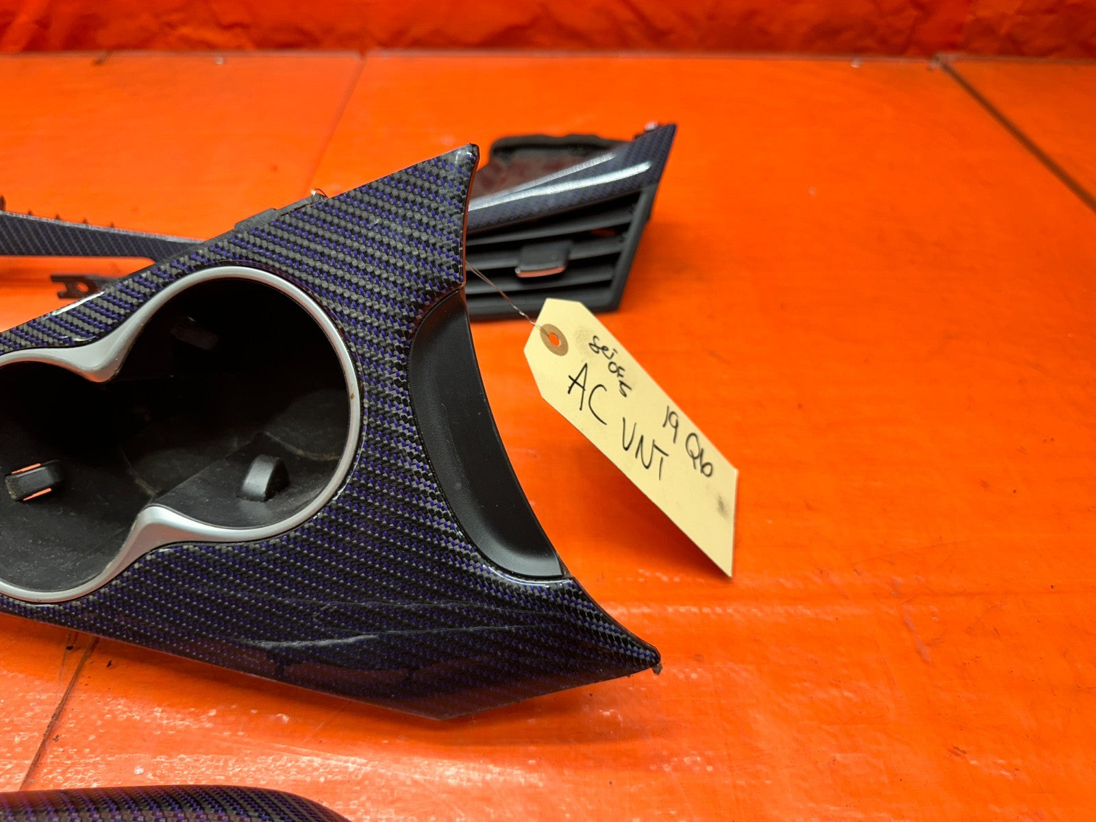 16 23 INFINITI Q60 BLUE CARBON FIBER INTERIOR TRIM DASH KIT OEM FACTORY9