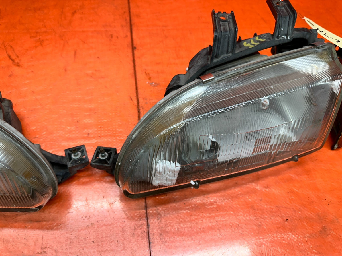 1992-1995 HONDA CIVIC 2D 3D HEADLIGHTS CORNER LIGHTS PAIR SET OEM #3338