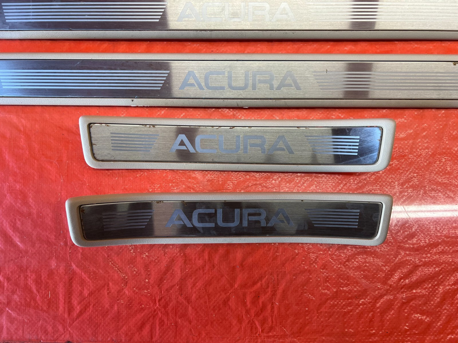09 14 ACURA TSX   FLOOR PILLAR SCUFF PLATE SET LEFT RIGHT FRONT REAR   OEM #1584