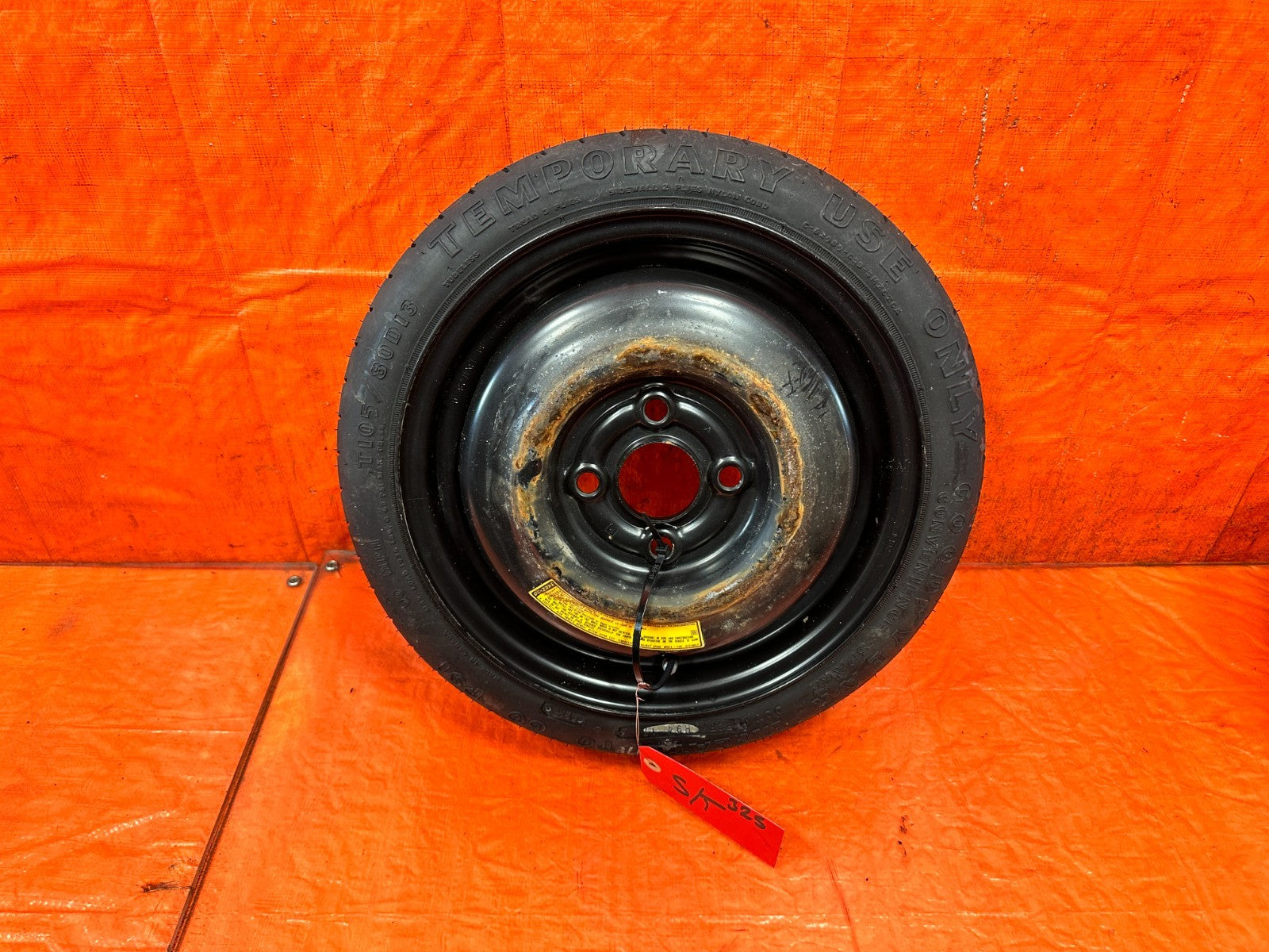 90 91 HONDA CIVIC HATCHBACK   EMERGENCY SPARE BACK UP TIRE WHEEL RIM    OEM #3250