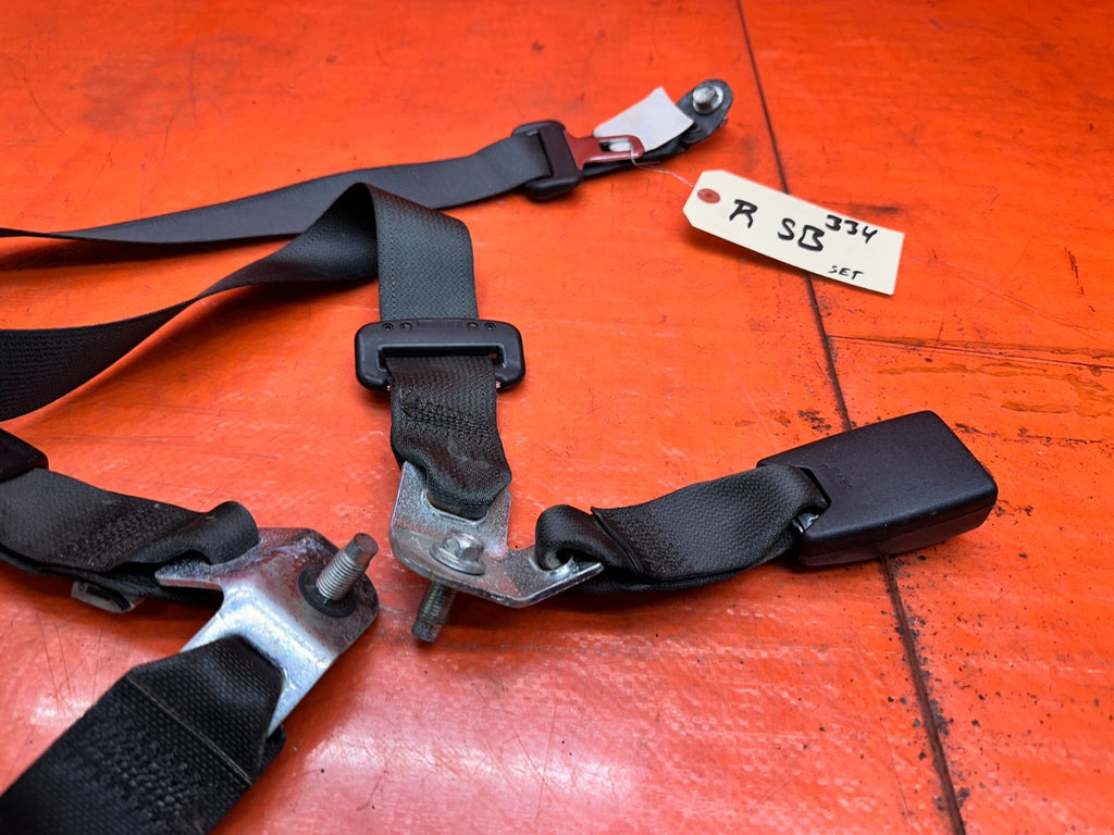 13 15 HONDA CIVIC SI 4D 2.4L REAR LEFT RIGHT CENTER SEAT BELT RETRACTOR SET OEM5