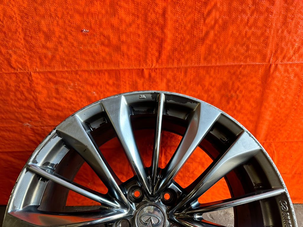 08 15 INFINITI G37 Q60 15 SPOKE ENKEI MODEL   REAR WHEEL RIM   OEM FACTORY 2781