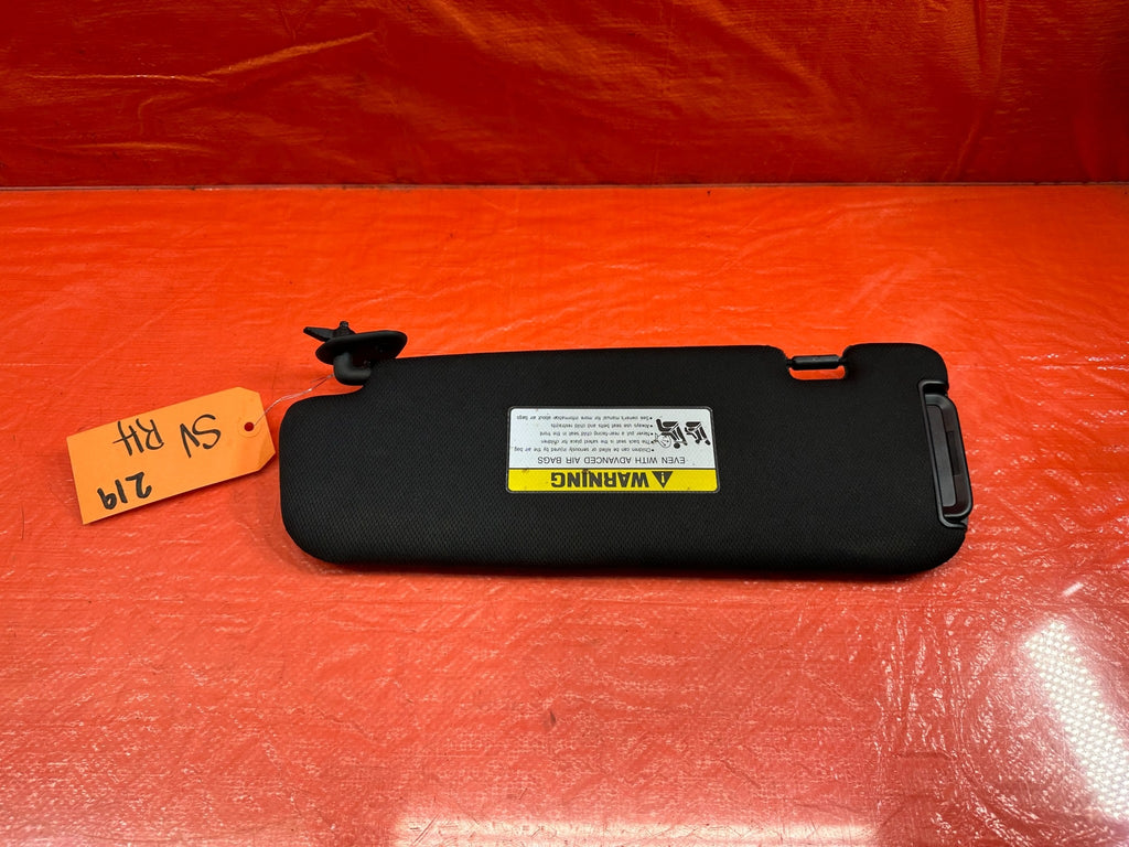 13 16 HYUNDAI GENESIS COUPE   PASSENGER RIGHT SUN VISOR   W/O SUNROOF   OEM #2190