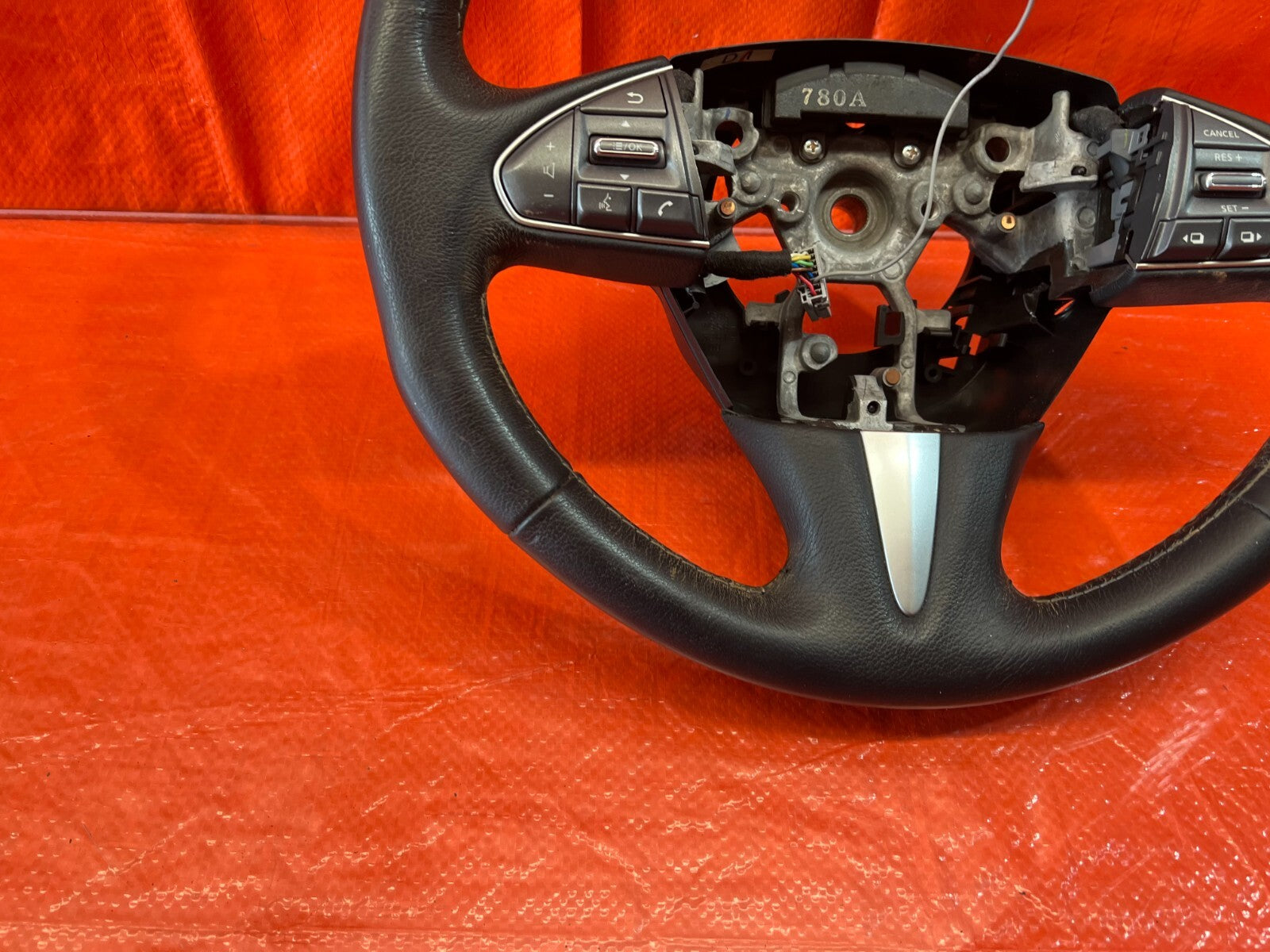 2016 16 INFINITI Q50 RED SPORT 400 RWD   STEERING WHEEL   NON HEATED   OEM #1148