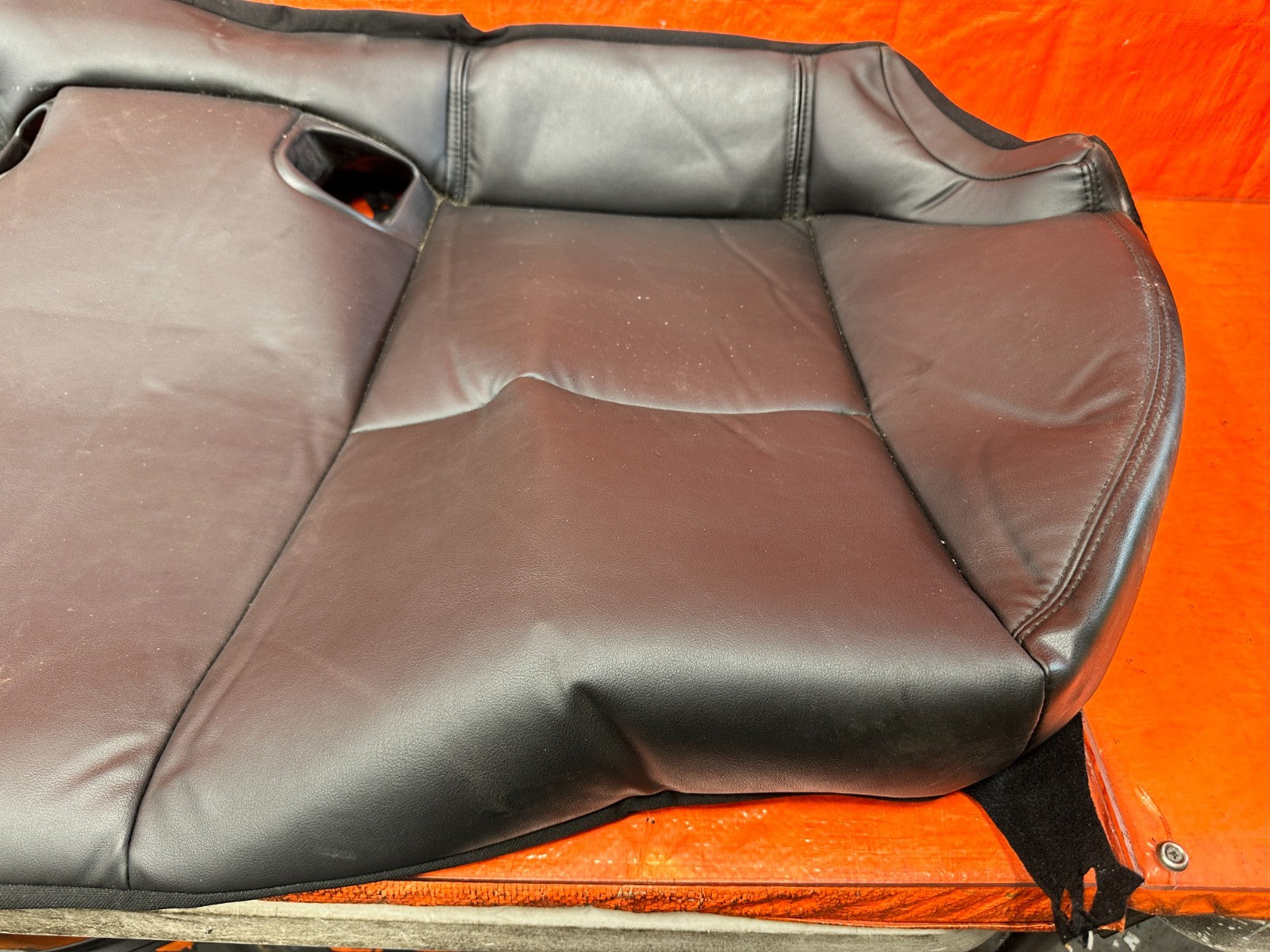 14 23 INFINITI Q50   REAR LOWERR SEAT SKIN COVER FABRIC LEATHER   OEM 3166