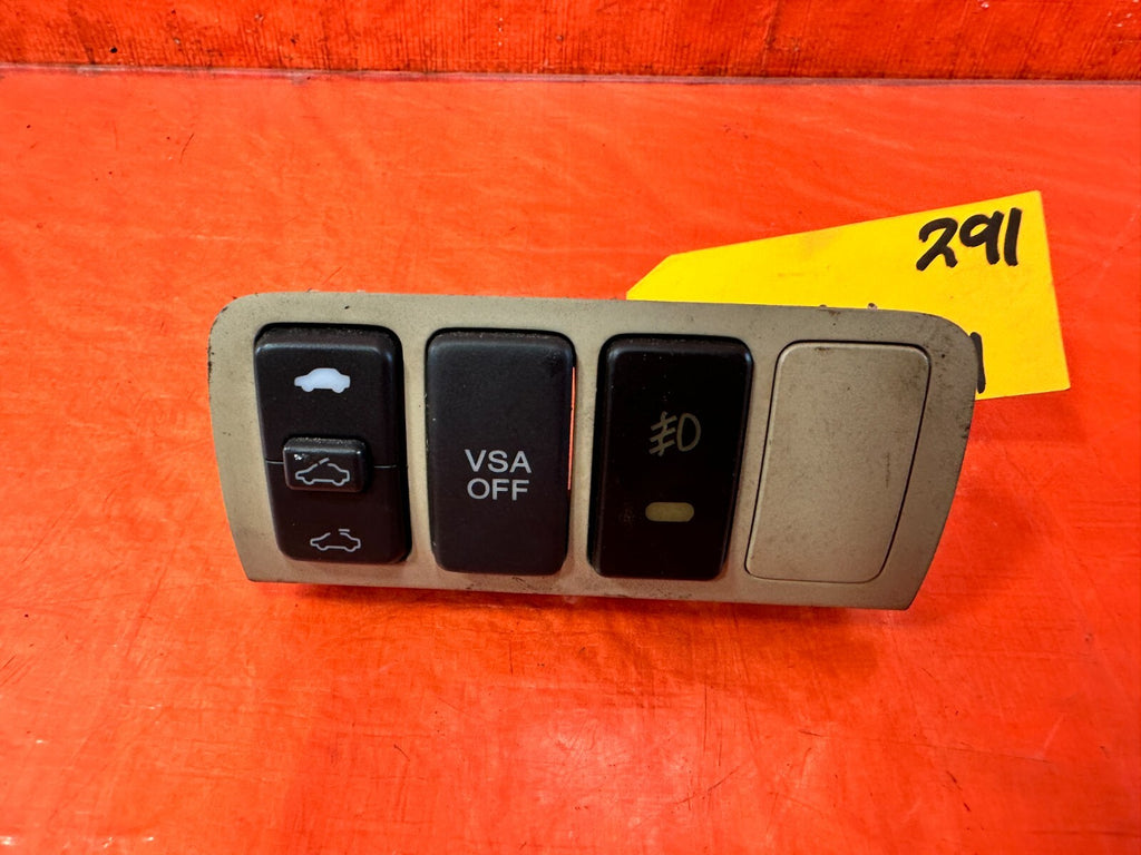 04 05 ACURA TSX   VEHICLE STABILITY ASSIST & SUNROOF SWITCH W/ BEZEL   OEM #2912